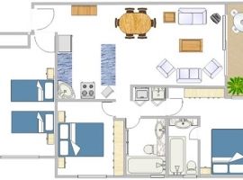 Nautilus Holiday Apartment 3BR floorplan